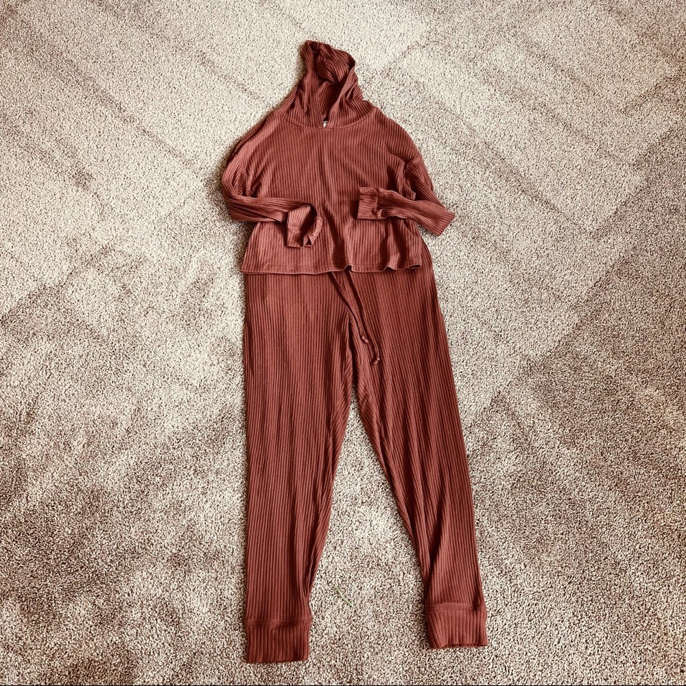 Colsie | Ribbed Hooded Lounge Set